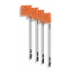 Arena Cornerpaal Set 50mm met veer en huls (4 stuks)